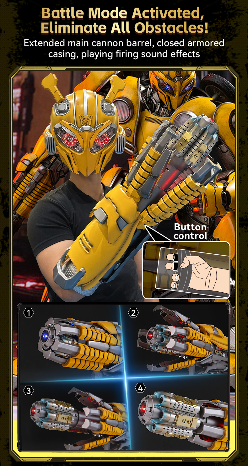 Hasbro&killerbody | Bumblebee arm | English language control transformable | wearable by real people